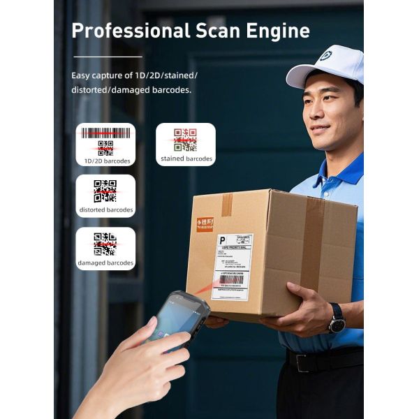 Handheld Android Pda Barcode Scanner Rugged Bluetooth Pda Customized