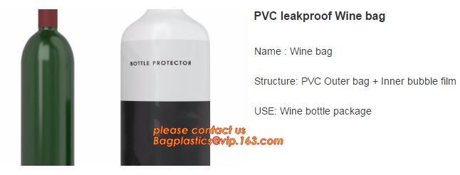 Eco friendly LONG HANDLE RECYCLABLE PVC WINE BAG, CARRIER BAG,HANDY BAG,GIFT WINE BAG,PROMOTION, PROMOTIONAL PRODUCTS PA