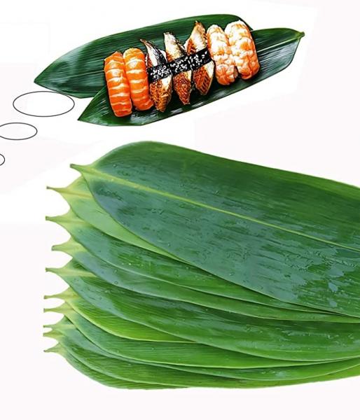 Quality Pollution Free 7cm Fresh Bamboo Leaves For Decorating Sushi for sale