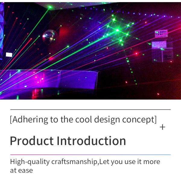 15 Eyes RGB Party Lights Stage Light by DMX512 Control Sound Activated LED Pattern Strobe Lights for Parties Club Bar Di