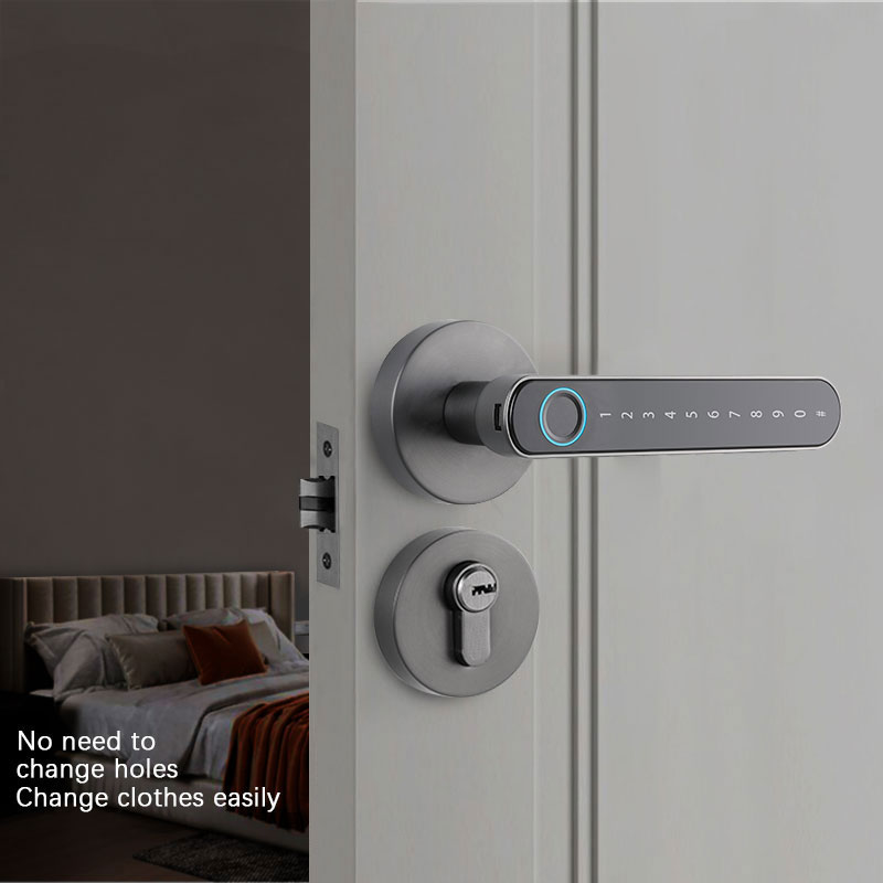 S604L Fingerprint Door Locks Tuya Smart Lock Door Thickness 35mm-55mm