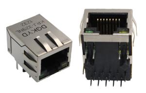 90 Degree shielded gigabit ethernet rj45 connector with magnetics cat6 rj45 plug RJ45 With Transformer