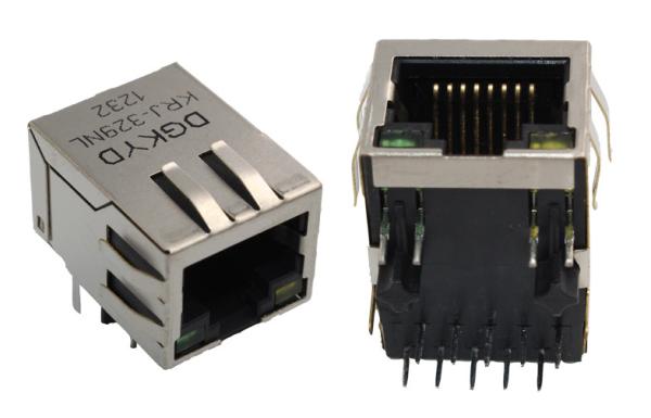 Quality 90 Degree shielded gigabit ethernet rj45 connector with magnetics cat6 rj45 plug RJ45 With Transformer for sale