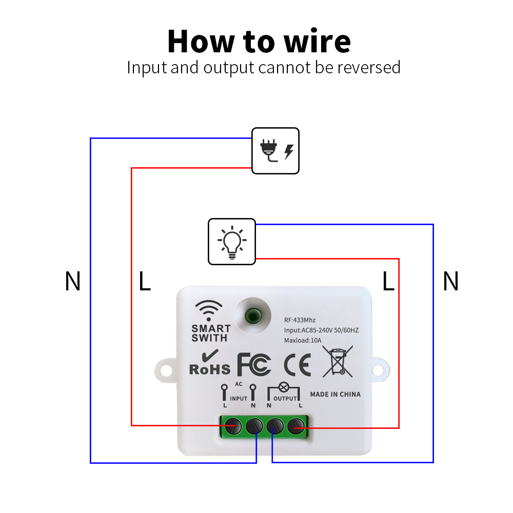 No Battery Wireless Kinetic Switch Rocker Push Button Self Powered Light Switch