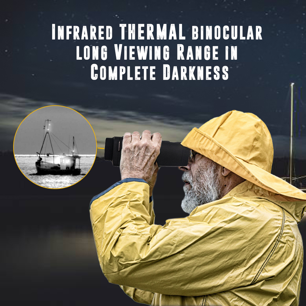 CVBS VGA Night Scope Binocular 640x360 TFT 3X Digital Zoom 1080P FHD
