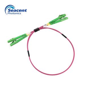 1.5m 3.0mm Fiber Optic Patch Cord LC LC Duplex Multimode , APC Polish