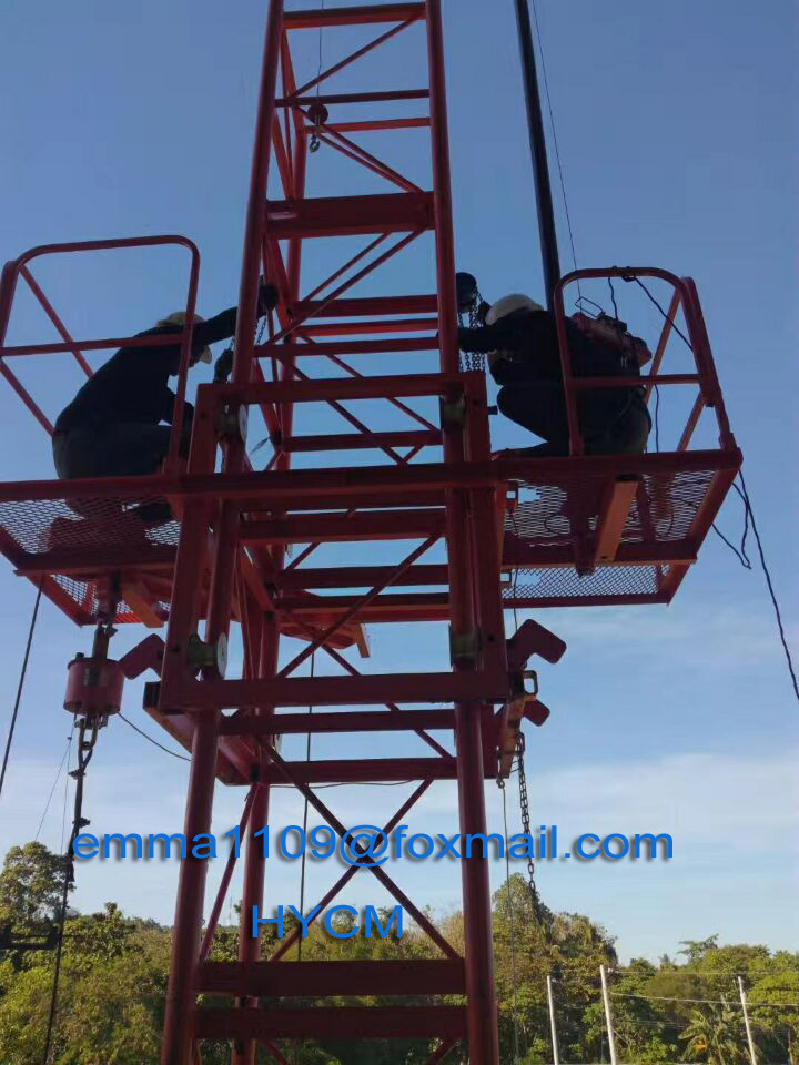 8tons QTZ100 Faucet Tower Crane 60m Lifting Jib City Construction Crane for Russia