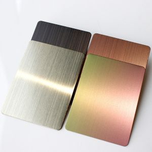 China SUS 304 pvd coating colors Decorative SS Sheet for door handles brushed stainless steel finish wholesale