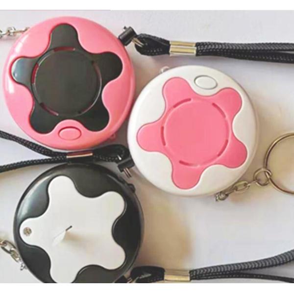 CE Personal Security Alarms 50x21mm Keychain Led Flashing Light Safety Panic Bracelet For Elderly