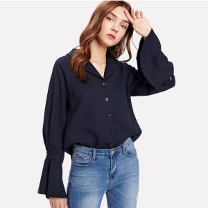 China long sleeve casual blouse designs for women on sale