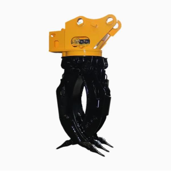 Construction Excavator Accessories Hydraulic Shears Rotating Thumb for Rock Log Motor Core Stones Wood Engine Gear Included