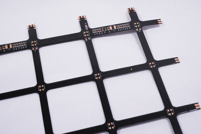 LED Grille sceen FPCB 2835 RGB magic color LED dispaly FPC lattice screnn FPCB Custom Electronic Printed Circuit Board Gold Plated Black Film Double