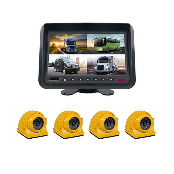 Quality 130 Degree Car Reverse Truck Rear View Camera System With Quad View Monitor for sale