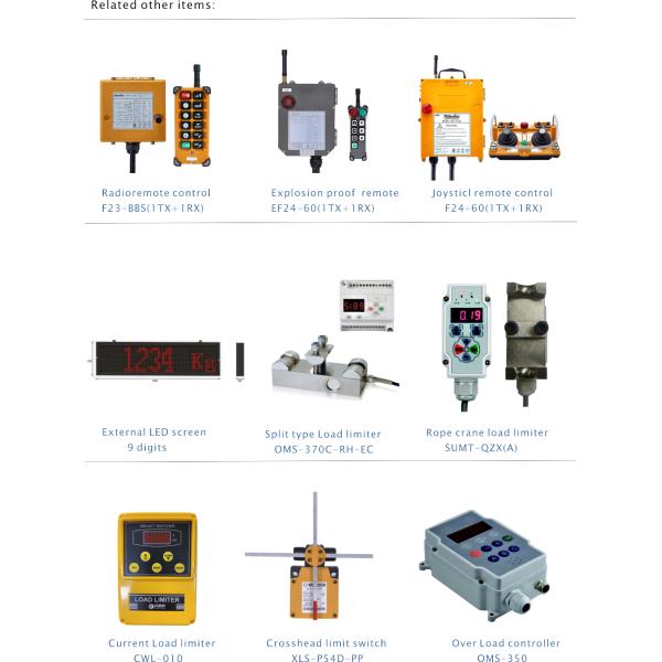 6 Single Crane Remote Control Systems Uting Telecrane Wireless Radio Remote Control