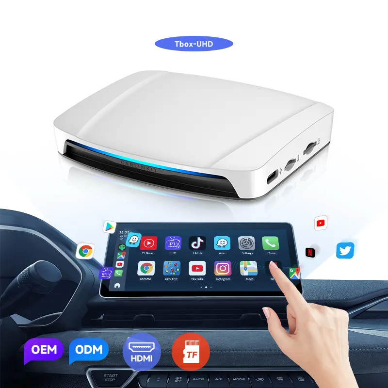 Android 13.0 Wireless Adapter CarPlay Multimedia Video Box CPC200-TBox UHD SDM660 8G 128Gb