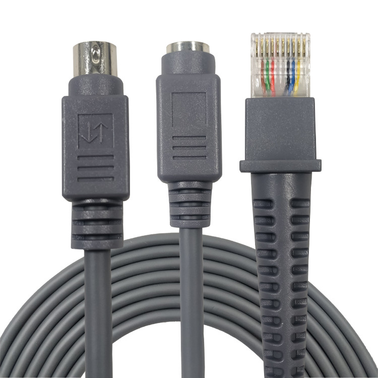 Rj45 RS232 PS2 Keyboard Wedge Cable For Datalogic 4130 Barcode Scanner