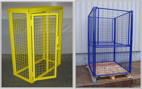 Customized Sizes / Colors Metal Gas Cylinder Cages Easy Install 800*900*430mm