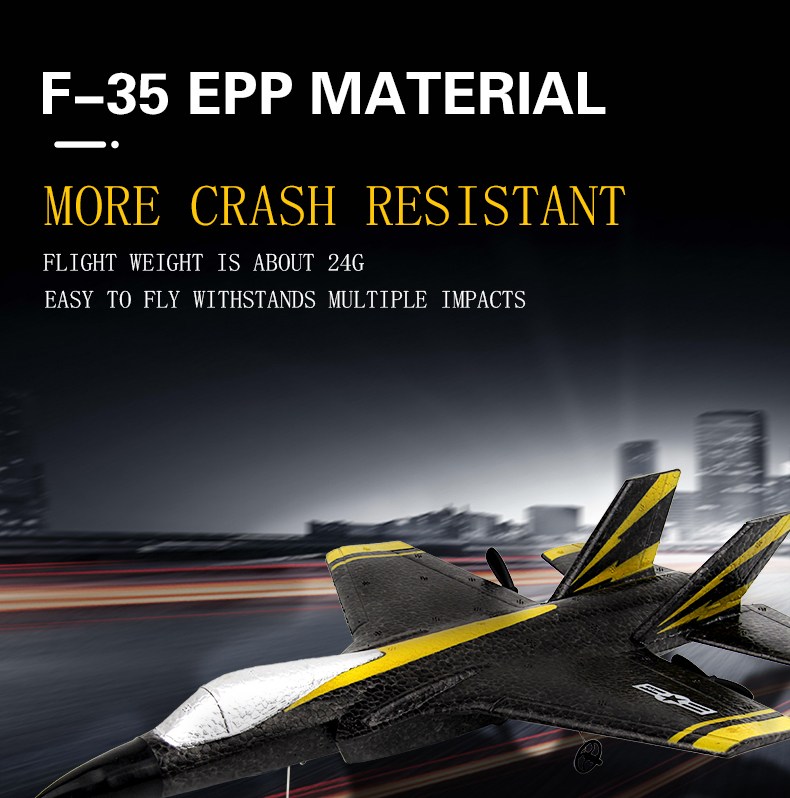 2.4G 2CH Fx635 Fixed Wing EPP Foam RC Glider Airplane F35 RTF Remote Control Plane Model with AA*2 Controller Battery