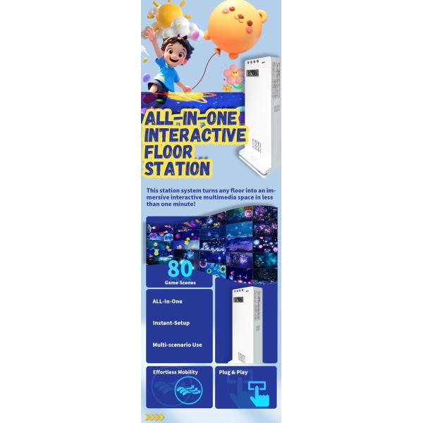 Interactive Experience System Interactive Floor Projector With HD Visuals