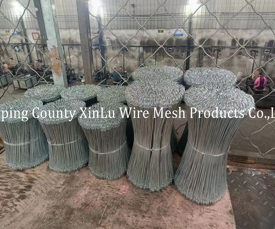 Galvanized Double Loop Wire Ties 0.7mm - 2.0mm Diameter 4" - 24" Length Twin Loop Binding Wire