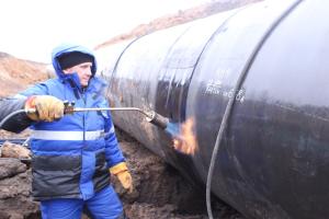 Pre Insulation Pipe Joints PE Ageing Resistant Heat Shrinkable Tape