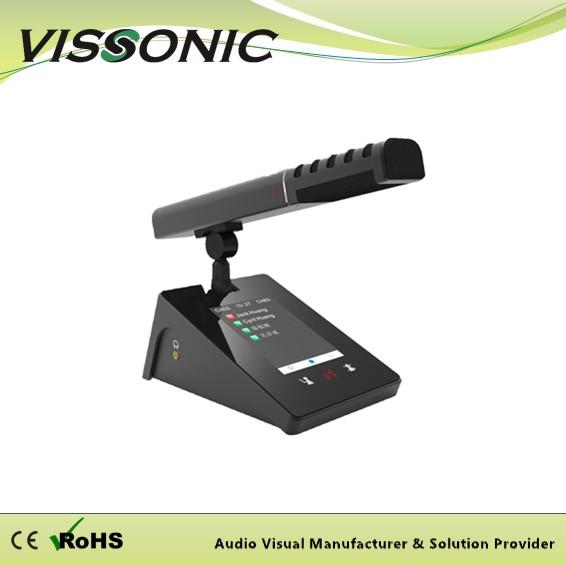 Quality Black Color Multimedia Digital Conference Unit With 4.3 - Inch Touch Screen For Meeting Room for sale