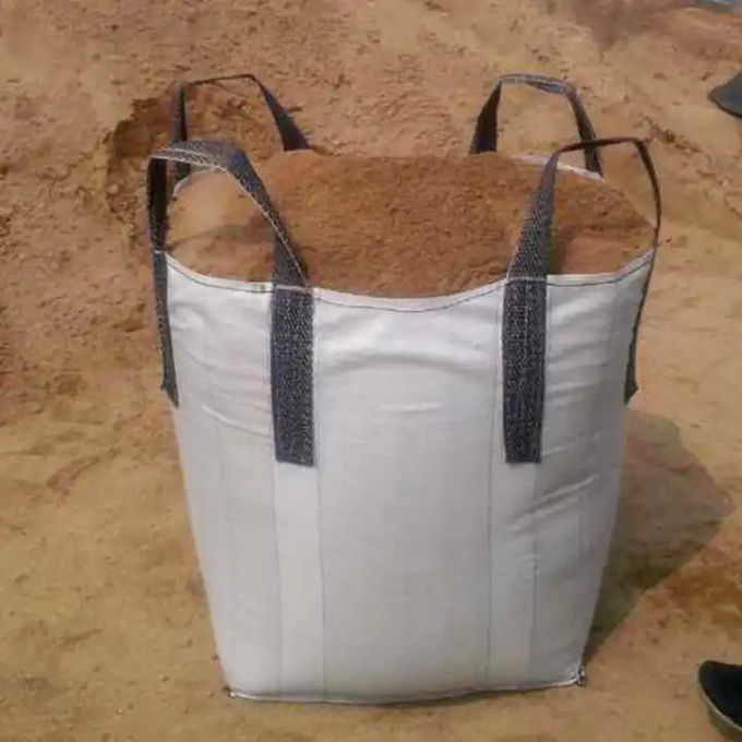 1/ 1.5/ 2 Tons Plastic FIBC Jumbo Bag White PP Bulk Bag For Rice / Flour / Sugar