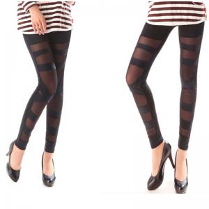 China Women's Ripped Leggings Silk Stockings Stoctings With Ribbon Black Stockings wholesale
