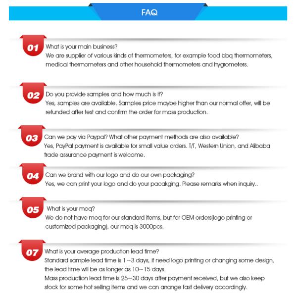 Mechanical Bimetallic Food Thermometer With Heat Resistant Glass Lens 304 Shell Probe