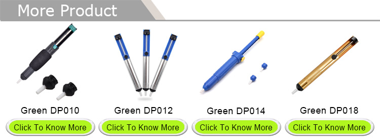 Green DP016 Desoldering Vacuum Pump , Aluminum Alloy Desoldering Station Vacuum Gun
