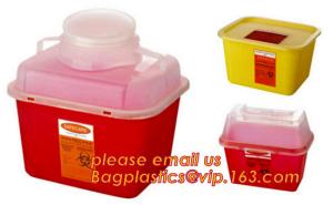 China Rectangle safe sharp container, Medical Disposal Bin Sharp /Safe SharpS Containers plastic medical sharp containers wholesale