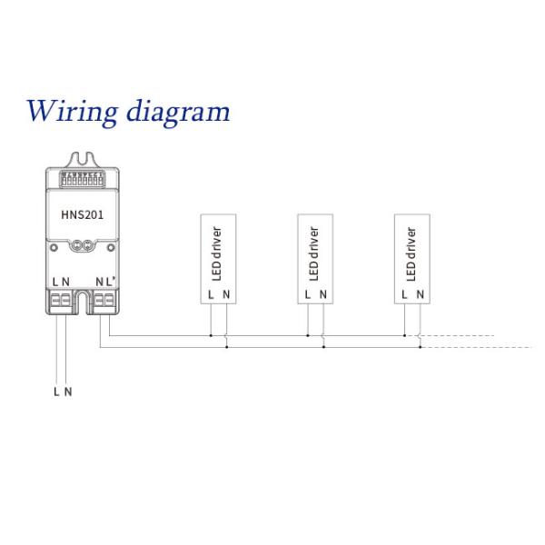 240VAC HNS201 High Frequency Motion Sensor DIP On And Lux Off