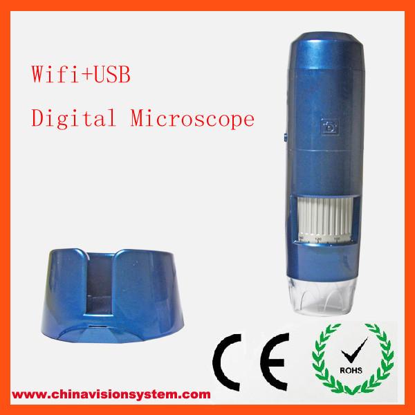 Quality WIFI+USB 5-200X Zoom Portable Digital Microscope for sale
