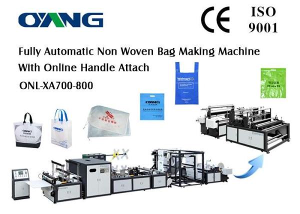 Quality Ultrasonic Sealing Loop Handle Bag Automatic Non Woven Bag Making Machine With 12 Sets Ultrasonic for sale