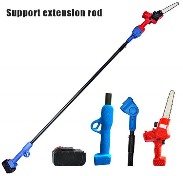 21V Portable Cordless Telescopic Pole Trimmer Battery Powered Pole Saw For Garden