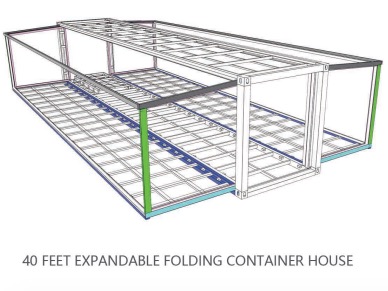 Prefab Collapsible Tiny 40ft Expandable Container House Home Custom