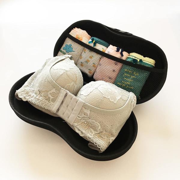 Quality 1680D nylon Portable Bra EVA Travel Case With Net for sale