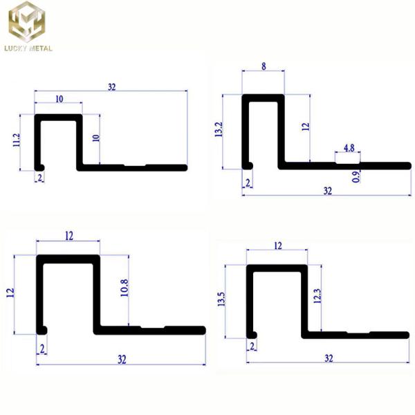 Polished Aluminium Systemprofile Square Aluminium Door Extrusions