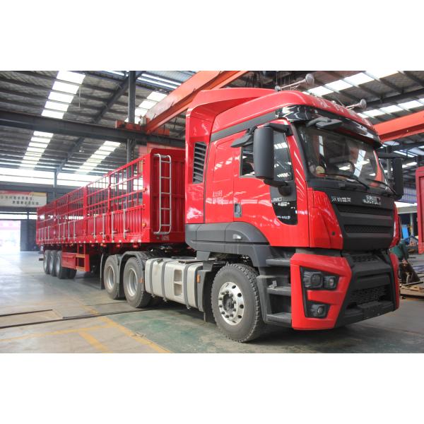 High Loading Capacity Dry Bulk Cargo Fence Semi Trailers with 4 Axles and Lift Axle