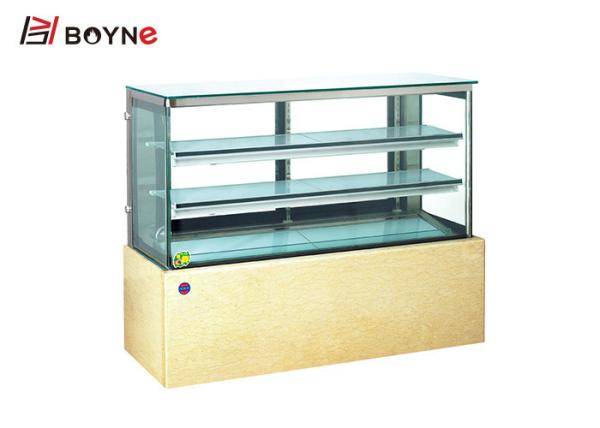 Quality Square Cake Refrigerated Display Case With LED Light , Cake Display Chiller for keep food fresh for sale