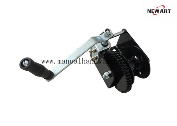 Quality 2500lbs / 1100kg Worm Gear Drum Hand Winch , Cable Strap Winch Worm Gear For Handling for sale