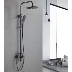 OEM Gray 304 Stainless Steel Wall Mounted Brass Faucet