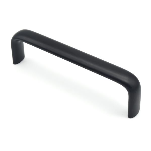Oval Shaped Black Aluminum Industrial Drawer Pulls White