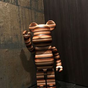 Cute Wooden Doll Exhibition Sculpture , cultural institutions Art Wooden Figure