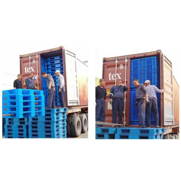 9 Feet Reinforced Plastic Pallet HDPE Flat Top Shipping Plastic Pallets