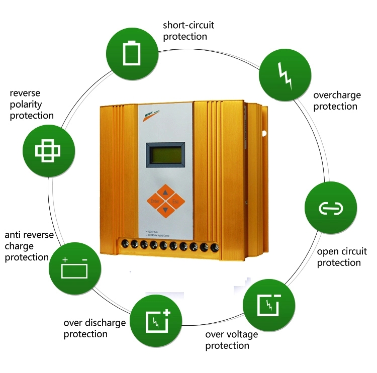 200w 300w Wind And Solar Hybrid Controller Wind Turbine Mppt Charge Controller