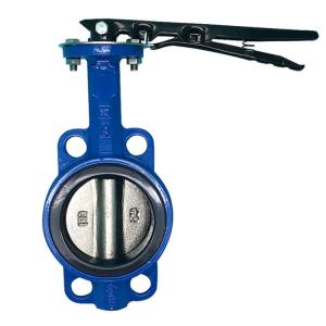 China Ductile Iron Manual Handle Butterfly Valve PN10/16 Wafer Soft Seal Stainless Steel Butterfly Valve wholesale