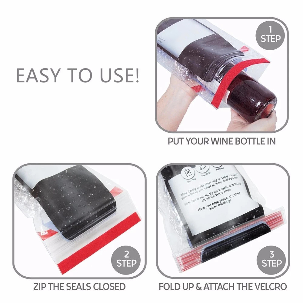 Bulk plastic pvc bubble beer chiller cooler skin bags liquor bottle protector bags