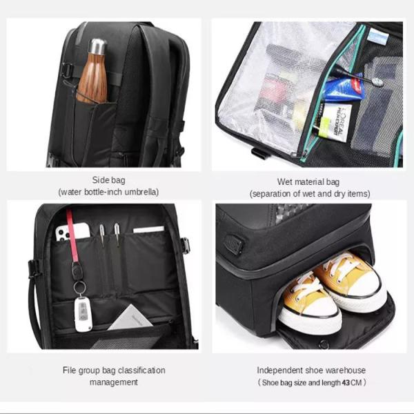 22L-35L Business Multifunctional Travel Bag Backpack Load 15kg