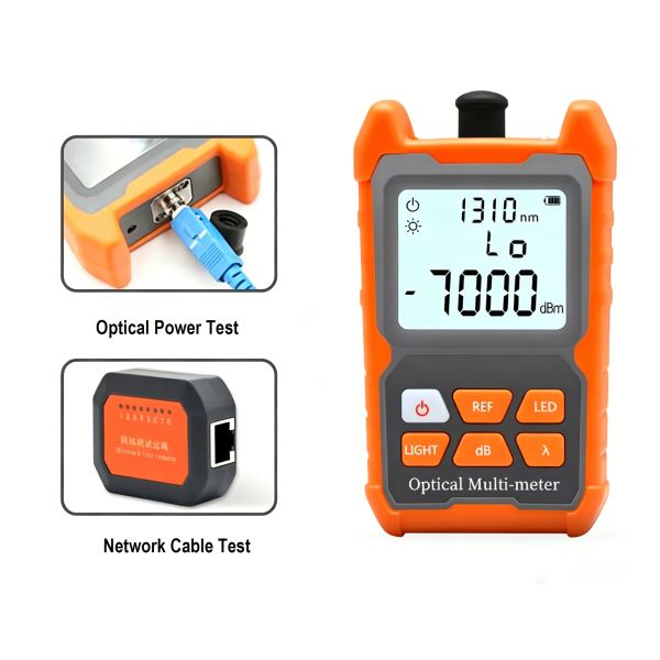 FTTH Mini Multifunctional Optical Power Meter and Cable Tester with 850nm to 1625nm Wavelength Range